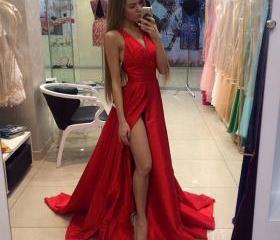 Custom Made Red Prom Dresses, Dresses For Prom, Red Party Dresses on Luulla